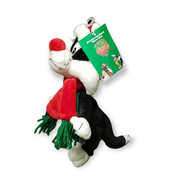Warner Brothers Sylvester Santa Bean Bag Toy Plush • Christmas Stuffed Plush - Picture 2 of 7